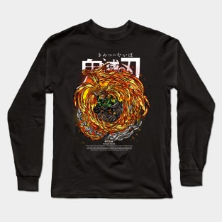 Fire Breathing Style! Hinokami Kagura Long Sleeve T-Shirt